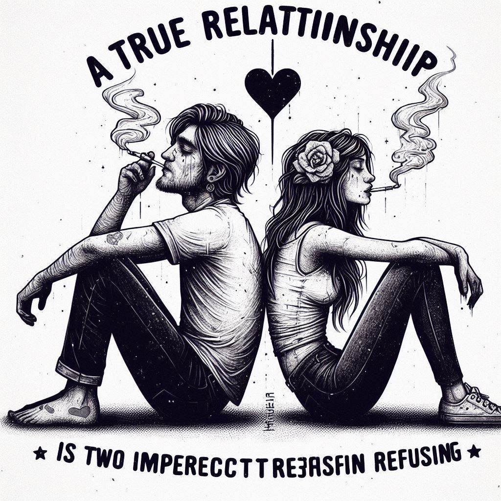 A true relationship is two imperfect people refusing – tymoff